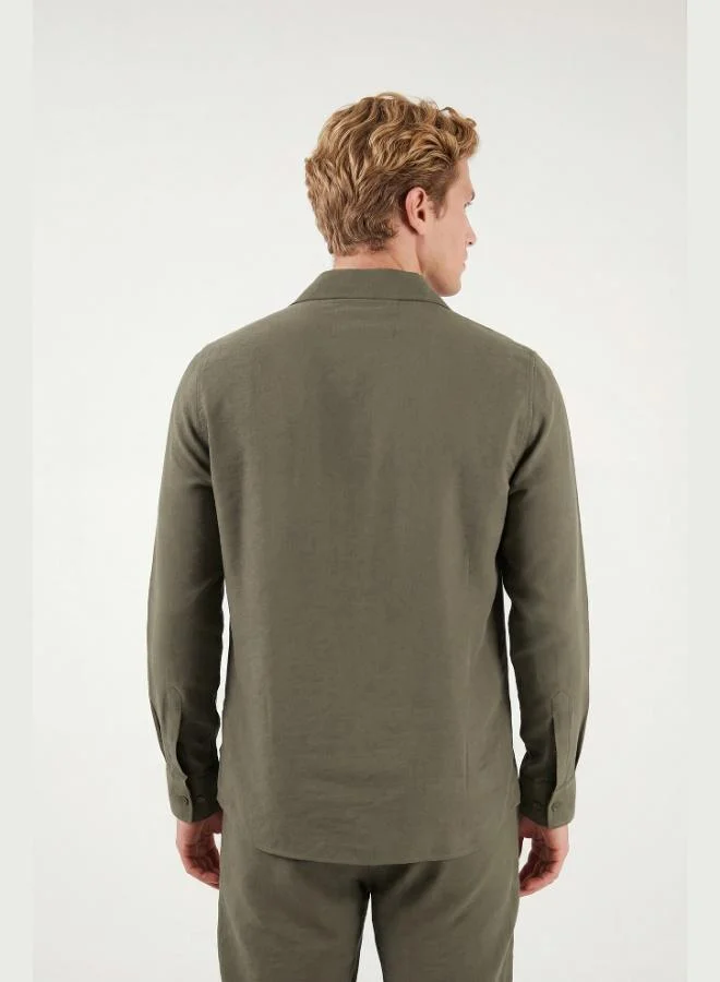 Buratti  Buratti Regular Fit Classic Collar Long Sleeve Shirt Men's SHIRT CF26S121640 for Men | Best Price UAE