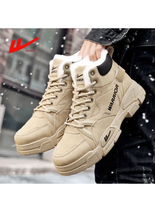 Pull Back أحذية مارتن للرجال من ووريور لخريف وشتاء  أحذية ثلج دافئة من القطن للرجال أحذية عمل للتسلق الجبلي باللون الأسود مقاس 38 - Image 5