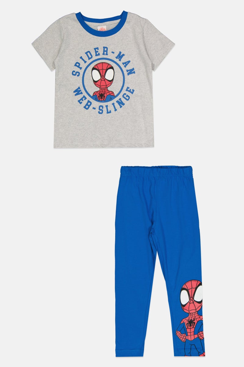 MARVEL Toddlers Boy 2 Pieces Spidey Amazing Friend Pajama Set, Multicolor - Image 1