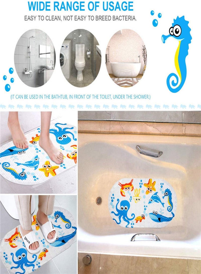 Y&D Cartoon Non-Slip Bathtub Mat for Kids, Kids Shower with Suction Cups Bright Printed Mat, 39x 69cm Machine Washable Bath With Cup For Children - Image 5