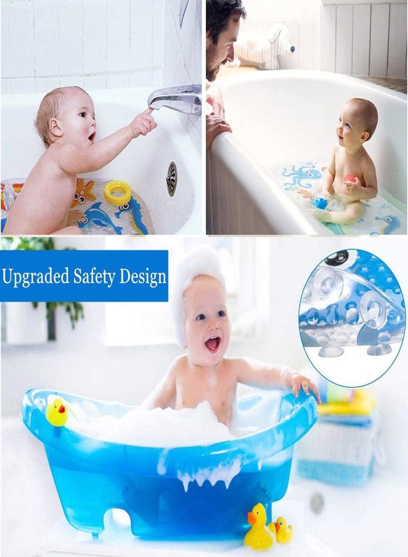 Y&D Cartoon Non-Slip Bathtub Mat for Kids, Kids Shower with Suction Cups Bright Printed Mat, 39x 69cm Machine Washable Bath With Cup For Children - Image 2