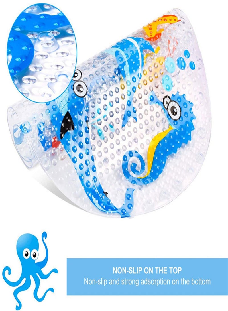 Y&D Cartoon Non-Slip Bathtub Mat for Kids, Kids Shower with Suction Cups Bright Printed Mat, 39x 69cm Machine Washable Bath With Cup For Children - Image 3