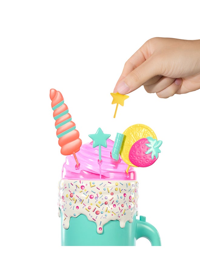 Barbie Pop Reveal Doll & Accessories, Rise & Surprise Fruit Series Gift Set With Scented Doll, Squishy Scented Pet, Color Change, Moldable Sand & More, 15+ Surprises  - Image 5