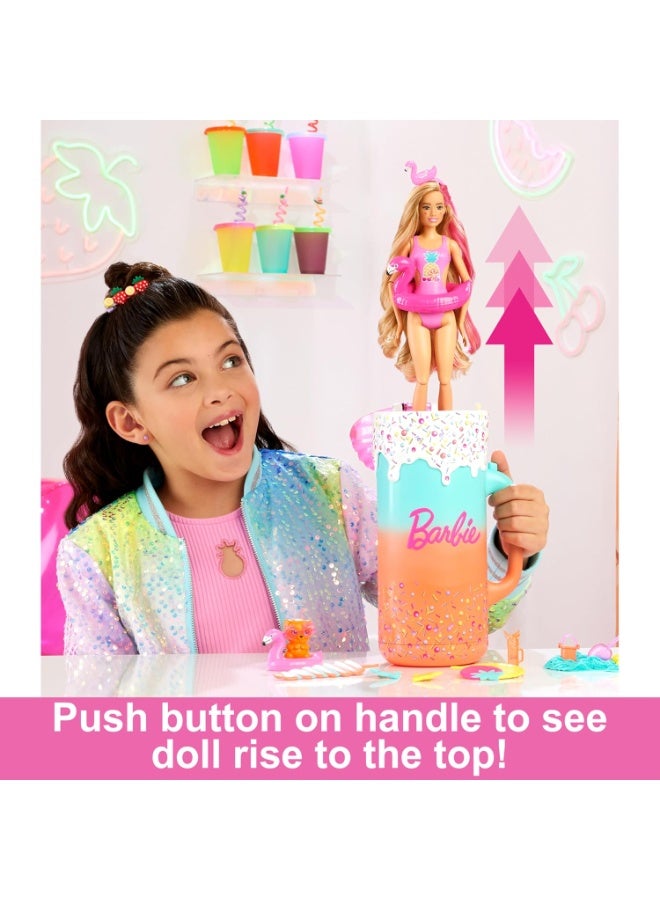 Barbie Pop Reveal Doll & Accessories, Rise & Surprise Fruit Series Gift Set With Scented Doll, Squishy Scented Pet, Color Change, Moldable Sand & More, 15+ Surprises - Image 2