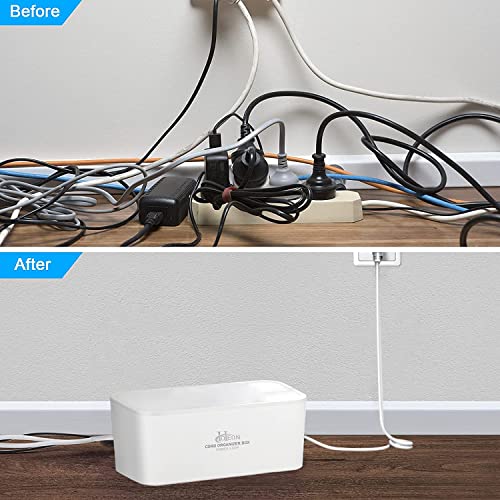 Hoteon Extension Board with Cable Management Box, Hoteon Power Strip Plus Cord Organizer Box with Reset, 2500W/10A 5 Universal Sockets and 3nos 5V/3.1A Fast Charge USB Ports, 2M Surge Protector(3 PIN) - Image 3