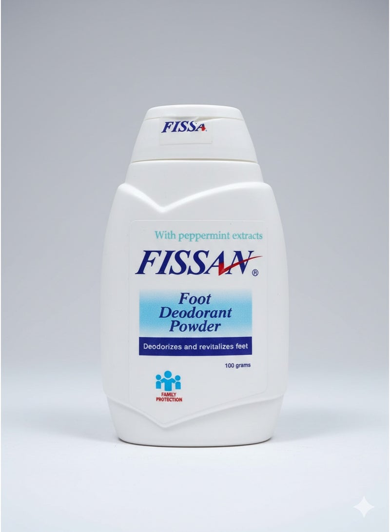 Fissan Foot Deodorant Powder , Odor Protection & Moisture Control – For Smelly Feet and Shoes, 100g - Image 1