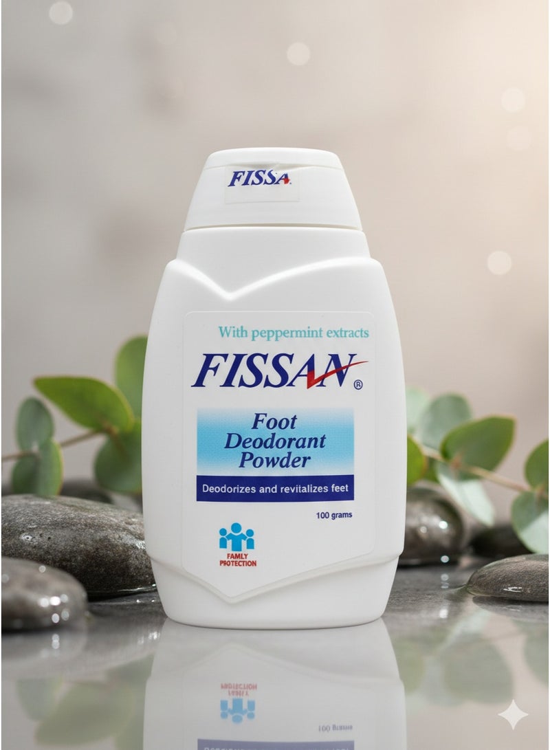 Fissan Foot Deodorant Powder , Odor Protection & Moisture Control – For Smelly Feet and Shoes, 100g - Image 2