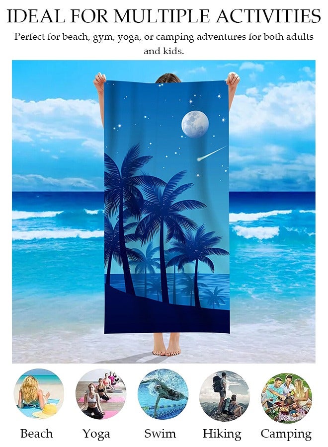 DUNISO Beach Towel, 150*75cm Microfiber Lightweight Thin Beach Towel for Adults Kids,Sand Free Quick Dry Super Absorbent Large Towels for Swimming, Pool, Camping, Yoga, Workout, Traveling  - Image 3