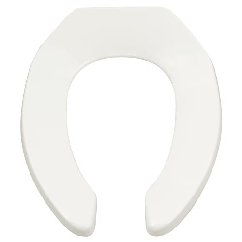 American Standard 5901110T.020 Commercial Heavy Duty Open Front Elongated Toilet Seat, White - Image 1
