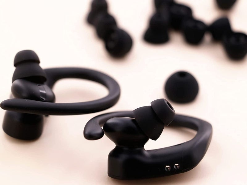 JNSA 16pcs Black Replacement Ear Tips Ear Buds Ear Gels for Beats by dr dre Powerbeat s Pro Eartips Earbuds Eargels for Powbeat Pro/Beat s Flex/Beat s X, SML &Double Flange, Black - Image 4