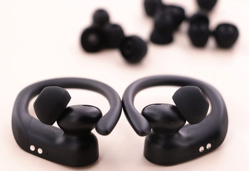 JNSA 16pcs Black Replacement Ear Tips Ear Buds Ear Gels for Beats by dr dre Powerbeat s Pro Eartips Earbuds Eargels for Powbeat Pro/Beat s Flex/Beat s X, SML &Double Flange, Black - Image 5
