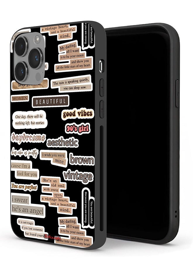 Tolwak Apple iPhone 14 Pro Max Protective Case Beautiful Quotes Stickers - Image 1