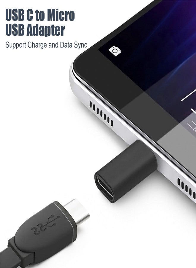 POHFP USB C to Micro USB Adapter 5Pack, Type C Female to Micro USB Male Convert Connector Support Charge and Data Sync Compatible with Samsung Galaxy S7 S7 Edge, Nexus 5 6 and More Micro USB Devices - Image 2