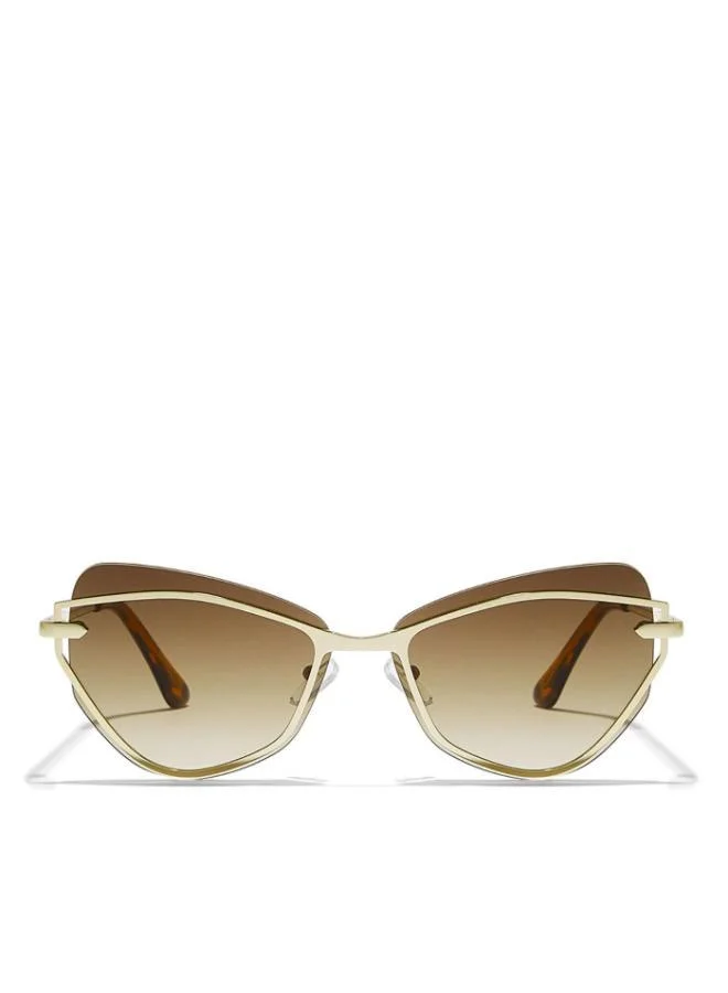 Blackout TWILIGHT Women Japanese Gold Sunglasses - Frame Material: Metal- Frame Color: Japanese Gold-Lens Color: Brown  - Full Rim