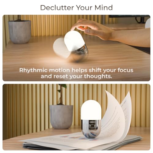 Xech Self-Balancing Lamp Portable USB-C Rechargeable Desk Light with RGB, Warm & Mood Lighting for Bedroom, Study Table, and Office Birthday Gift for Girlfriend Boyfriend Men & Women (Zen) - Image 4