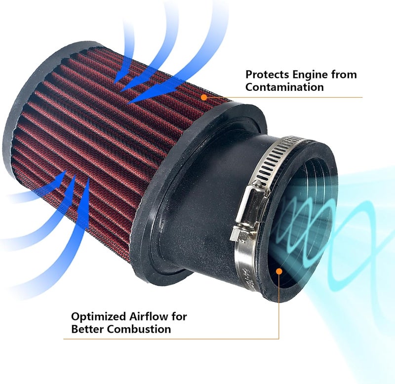 JOIQEXJ 62mm Mini Bike Air Filter for Predator 212cc 224cc for Coleman CT200U CT200UEX BT200X KT196 Go Kart for Baja for Warrior MB200 196cc for Honda GX160 GX200 420cc GX390 Clone Engine Performance Parts - Image 4