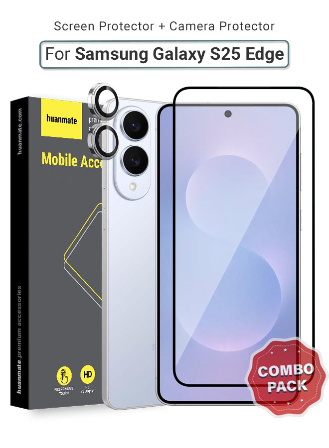 huanmate Huanmate Galaxy S25 Edge Screen And Camera Protector glass Z5F6BD131EA3A8D7D1E51Z