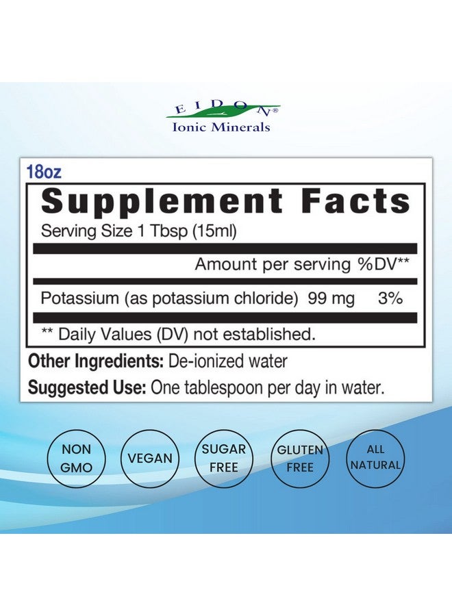 Eidon Ionic Minerals Eidon Liquid Potassium Supplement Supports Proper Cell Function Bioavailable Ionic All Natural Vegan Glutenfree Nopreservatives Or Additives Potassium Drops 18 Ounce Bottle - Image 3
