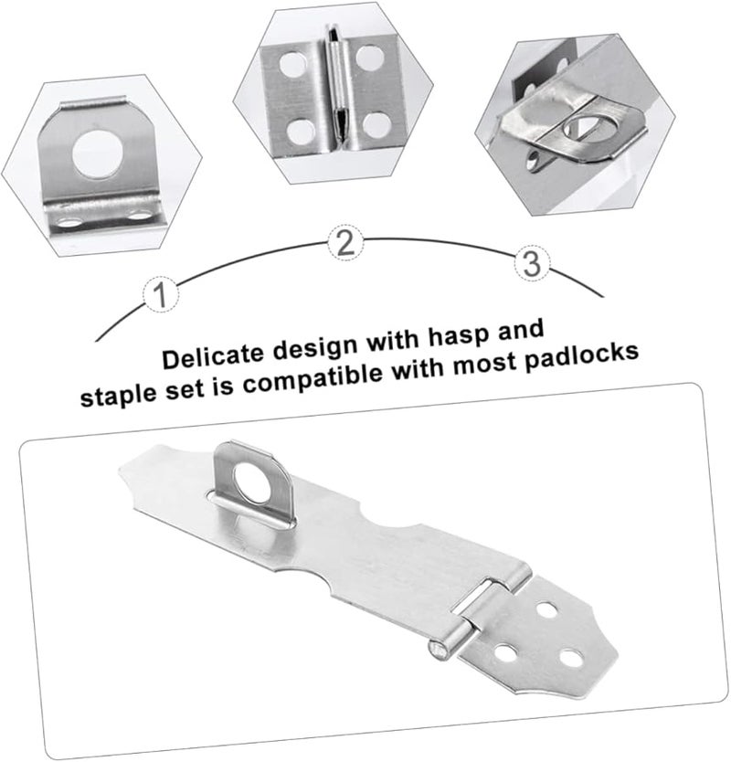 Heavy Duty Stainless Steel Hasp Latch Padlock 20pcs Guardkit For Double Door Cabinet Locks - Image 5