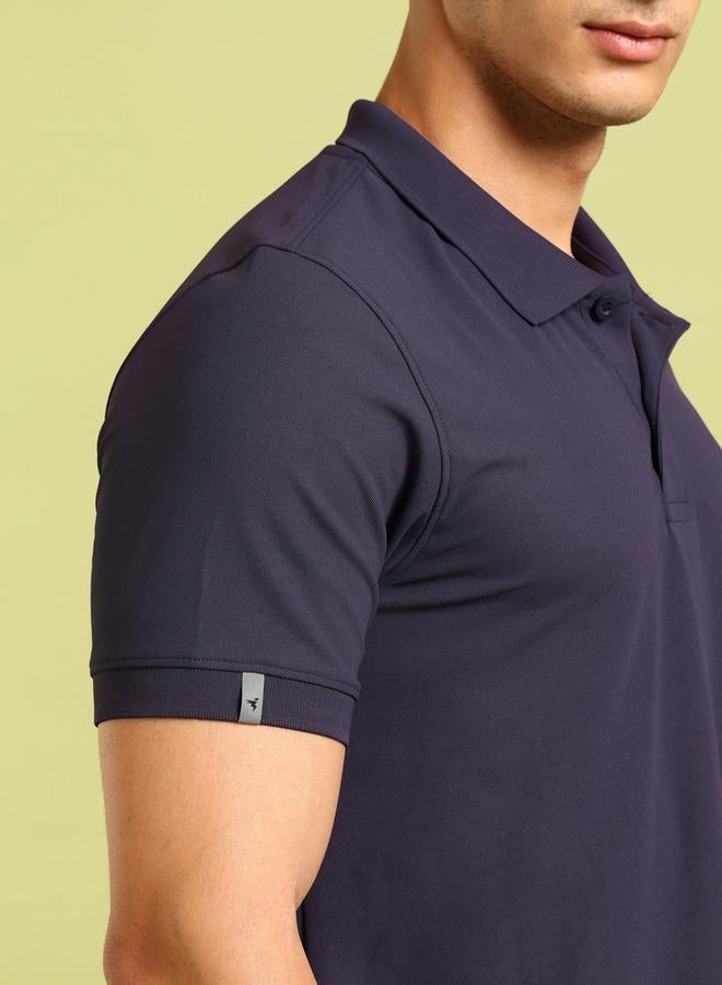 Technosport Plus Size Solid Slim Fit Polo T-Shirt - Image 3