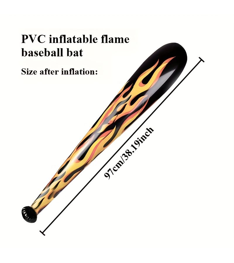 Inflatable Flame Hammer Set 38 Inch PVC Baseball Party Decorations - Image 3