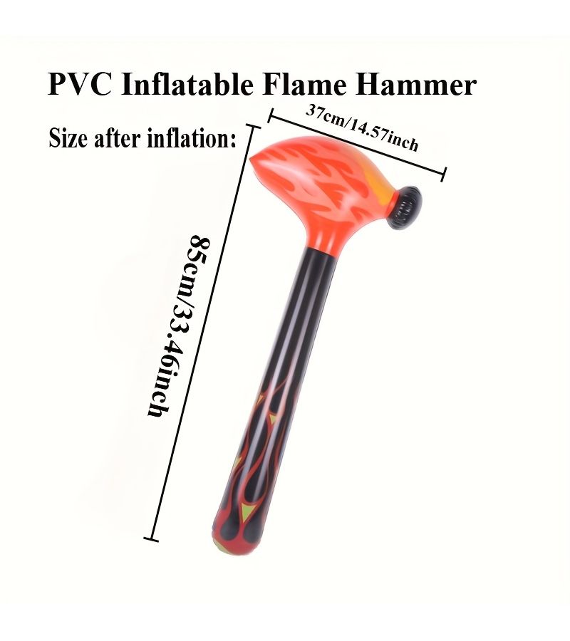 Inflatable Flame Hammer Set 38 Inch PVC Baseball Party Decorations - Image 2