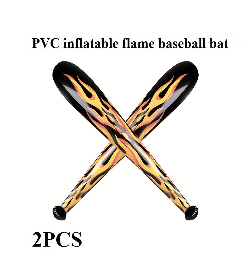 Inflatable Flame Hammer Set 38 Inch PVC Baseball Party Decorations - Image 1