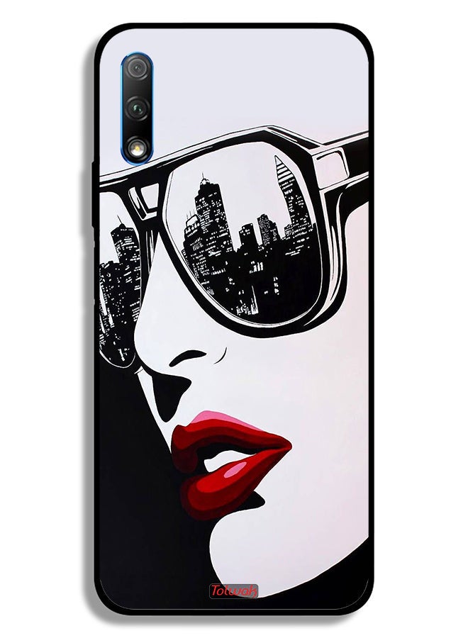 Tolwak Honor 9X (China) Protective Case Cover Girl Face Abstract Art - Image 2
