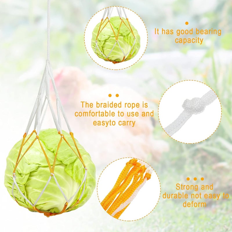 Gejoy 6 Pieces Chicken Toys Set Chicken Bird Xylophone Toy Wood Stand Hen Mirror Toy Coop Swing Chicken Veggies Skewer Fruit Holder, Vegetable Hanging Feeder Chicken Chewing Foraging Toys for Chicken - Image 4