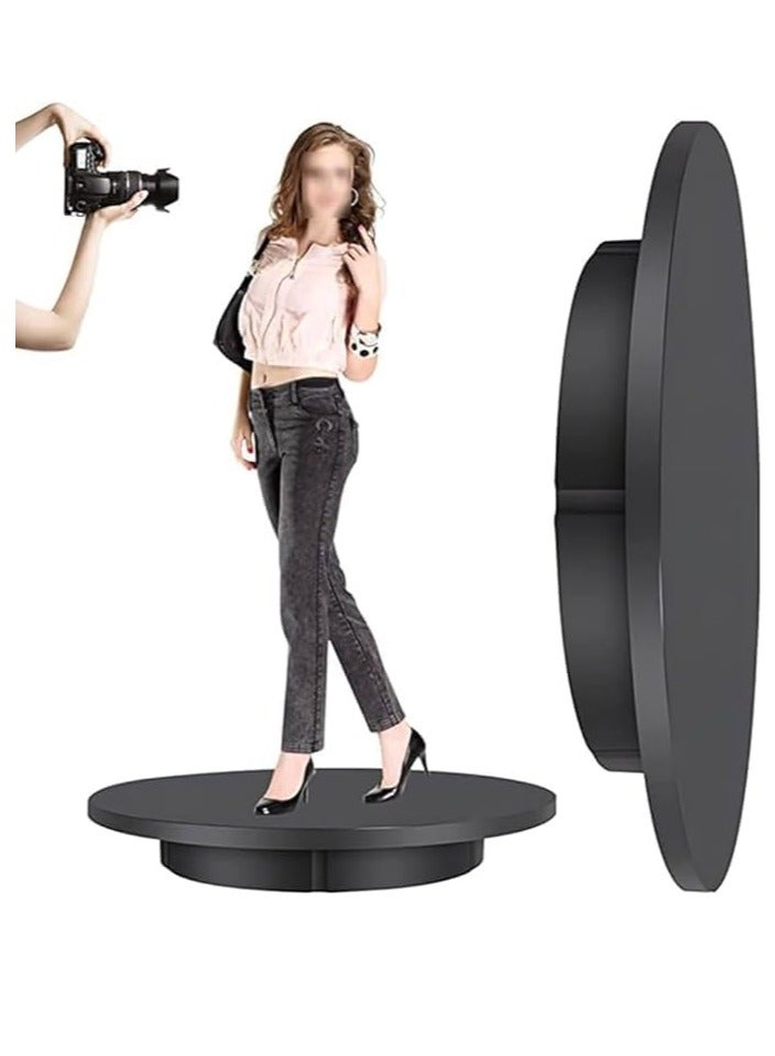 Xria Xria 60cm Motorized Rotating Display Stand 360° Electric Rotating Turntable Display Photo Booth 100KG Load size(black) - Image 1