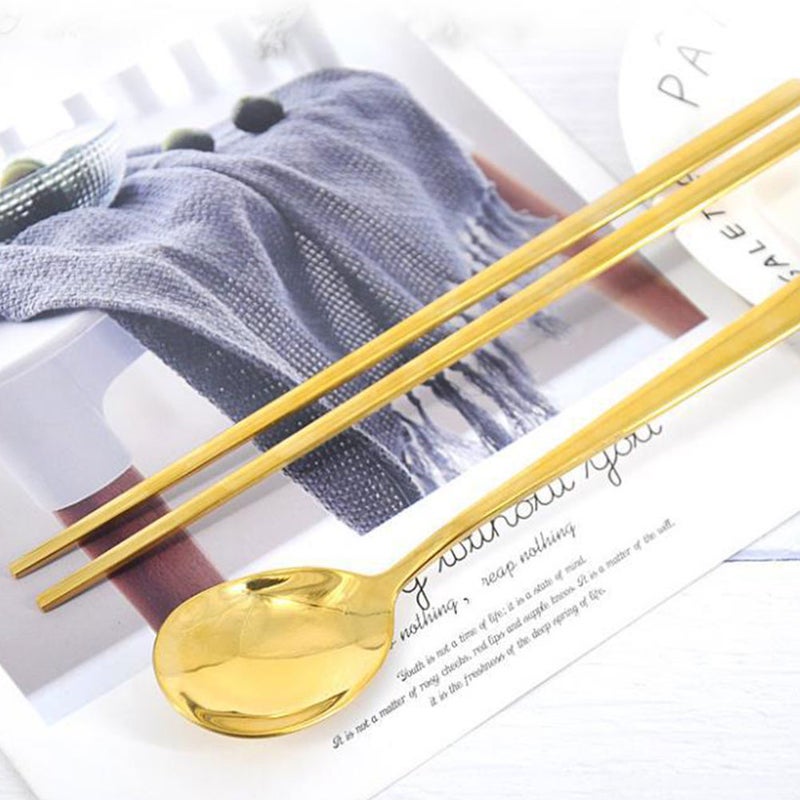 1 Set Ramen Pot Korean Ramen Cooking Pot with Lid Spoon and Chopsticks - Image 3