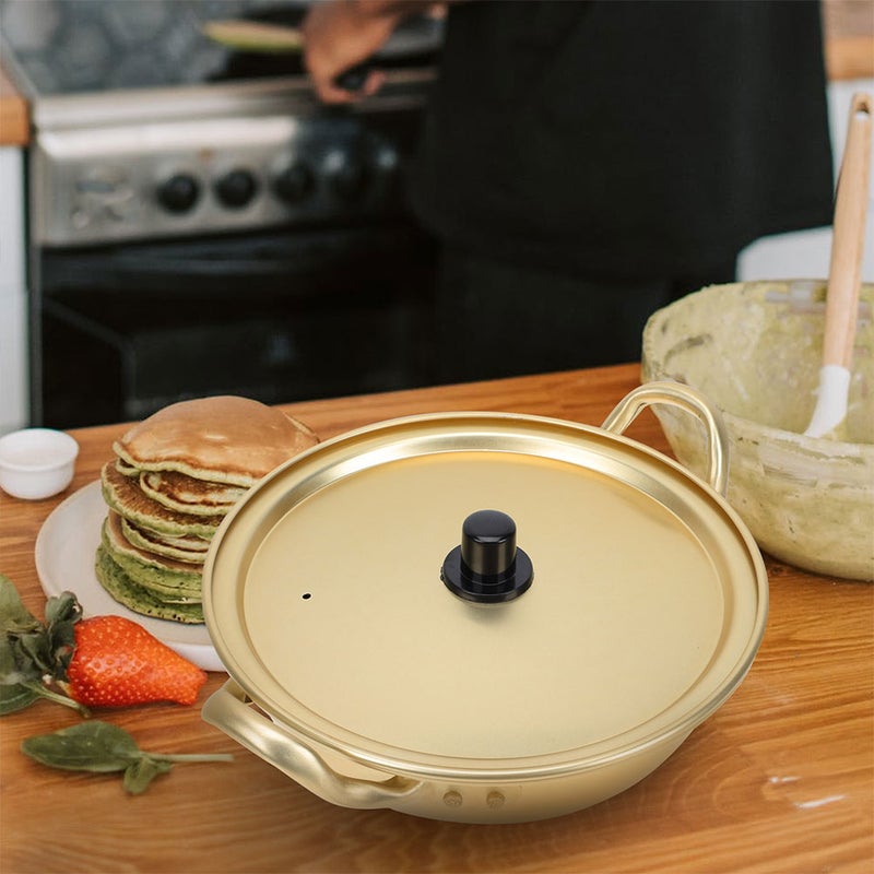 1 Set Ramen Pot Korean Ramen Cooking Pot with Lid Spoon and Chopsticks - Image 2