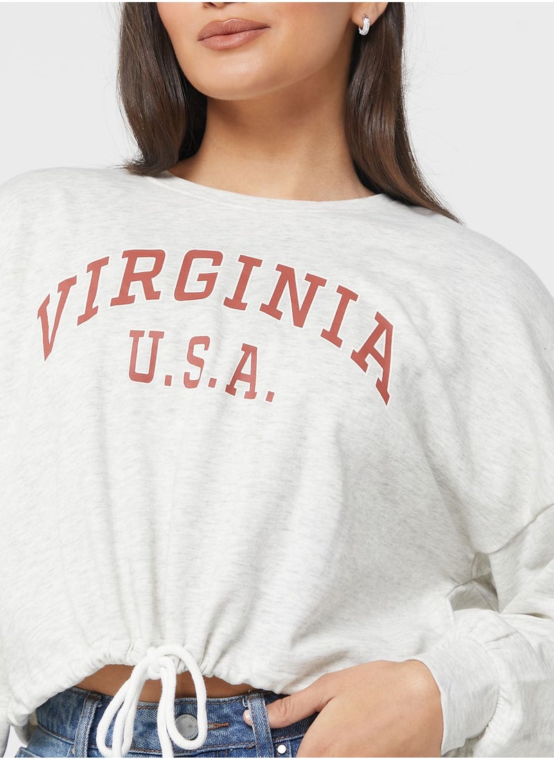ONLY Graphic Crop Sweatshirt  - Image 3