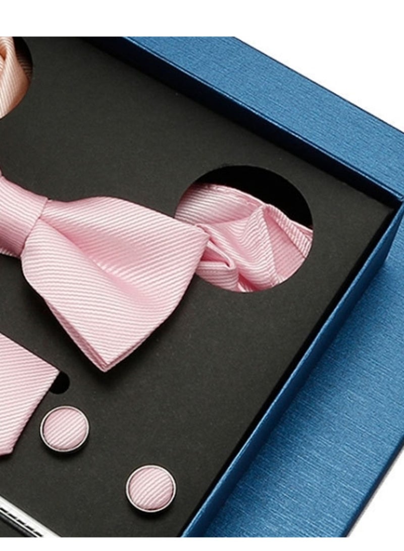 8 Pcs Men's tie pocket square cufflinks bow tie brooch set men's gift box set  - Image 3