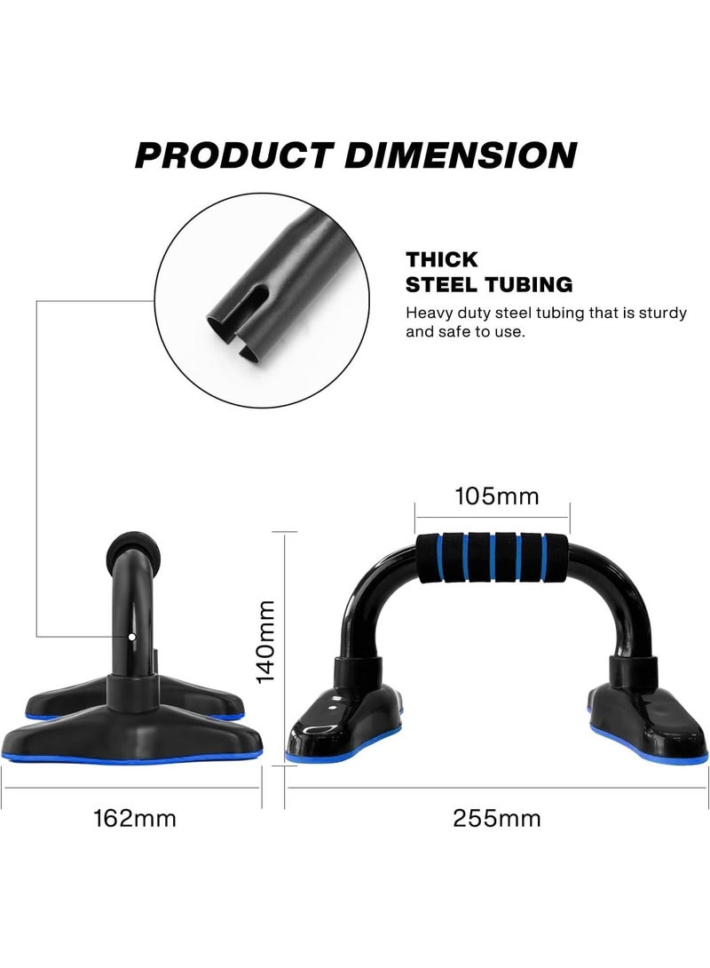 سبورت كيو بوش اب بار احترافي Push Up Bars – حامل تمارين الضغط بتصميم مريح لليد – قاعدة عريضة مانعة للانزلاق – تقوية الصدر والذراع – مناسب للتمارين المنزلية والجيم - Image 5