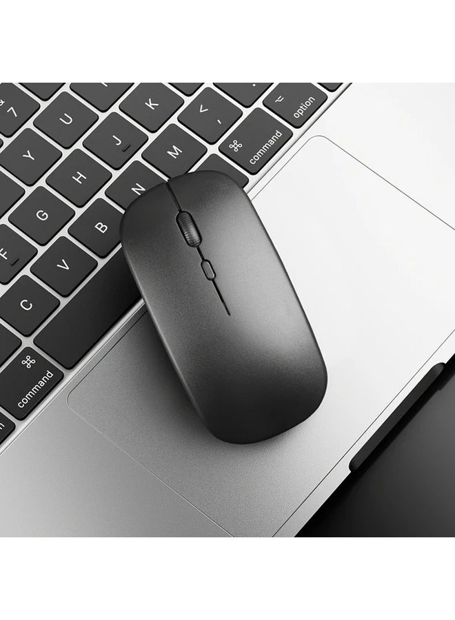 ماوس لاسلكي فائق النحافة أصفر ثنائي الوضع بلوتوث 5.2 و 2.4 جيجا هرتز USB محمول للابتوب آيباد لوحي - Image 1