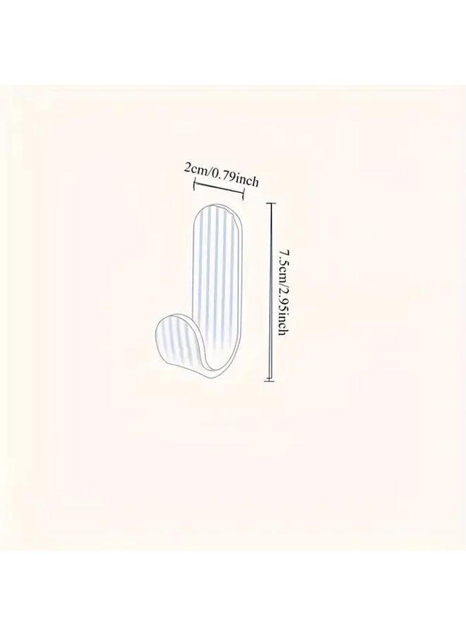 1pc Brushed Wall Mount Hooks Easy Install Non Perforated Transparent Adhesive Space Saving Bathroom Organizer - Image 4