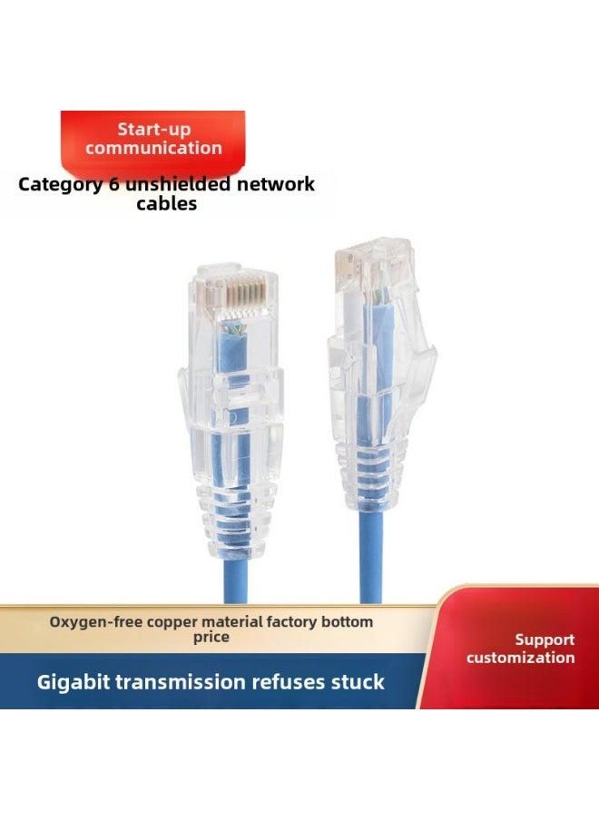 Generic Home Router Cabinet Connection Network Cable Unshielded Ultra-class Six Gigabit Network Cable Oxygen-free Copper CAT6A Jumper-Color:Grey-Line Length:10M  - Image 1