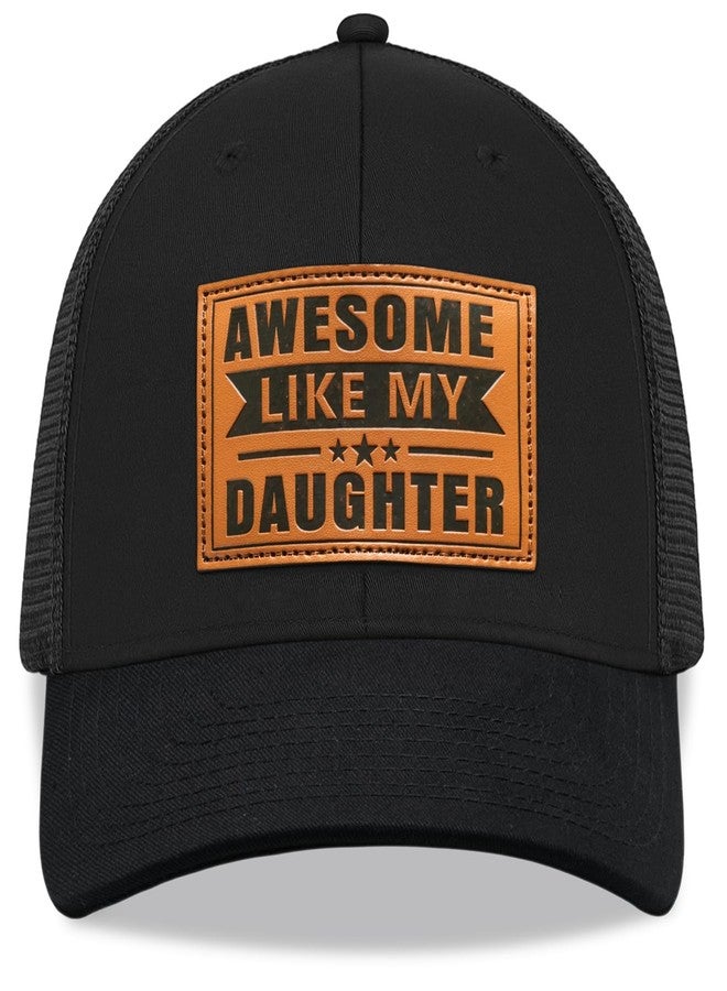 ZAGKOO Fathers Day Dad Gift from Daughter - Funny Dad Hat for Men - Father Gag Gift Ideas for Stepdad, Bonus Dads, Papa - Cotton Adjustable Trucker Awesome Like Daughter - Image 1