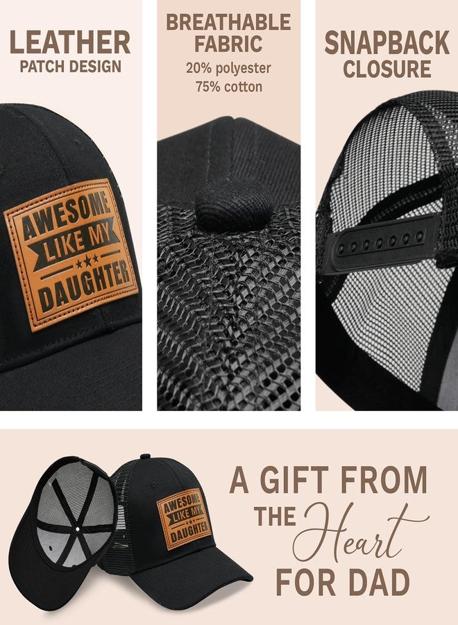 ZAGKOO Fathers Day Dad Gift from Daughter - Funny Dad Hat for Men - Father Gag Gift Ideas for Stepdad, Bonus Dads, Papa - Cotton Adjustable Trucker Awesome Like Daughter - Image 3
