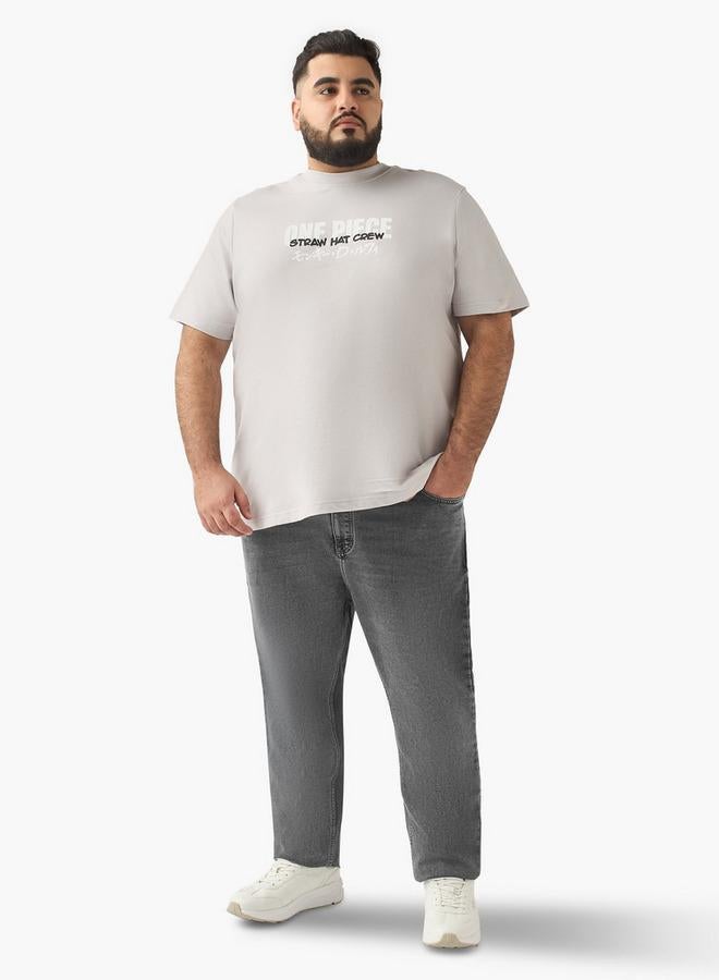 سبلاش فيڤ تيشيرت رجالي مطبوع بأكمام قصيرة وياقة دائرية بقصة عادية - Image 2