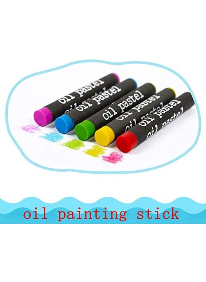 مجموعة تلوين 150 في 1 في صندوق هدايا | مجموعة تلوين محمولة وغير سامة للأطفال - بينك - Image 2