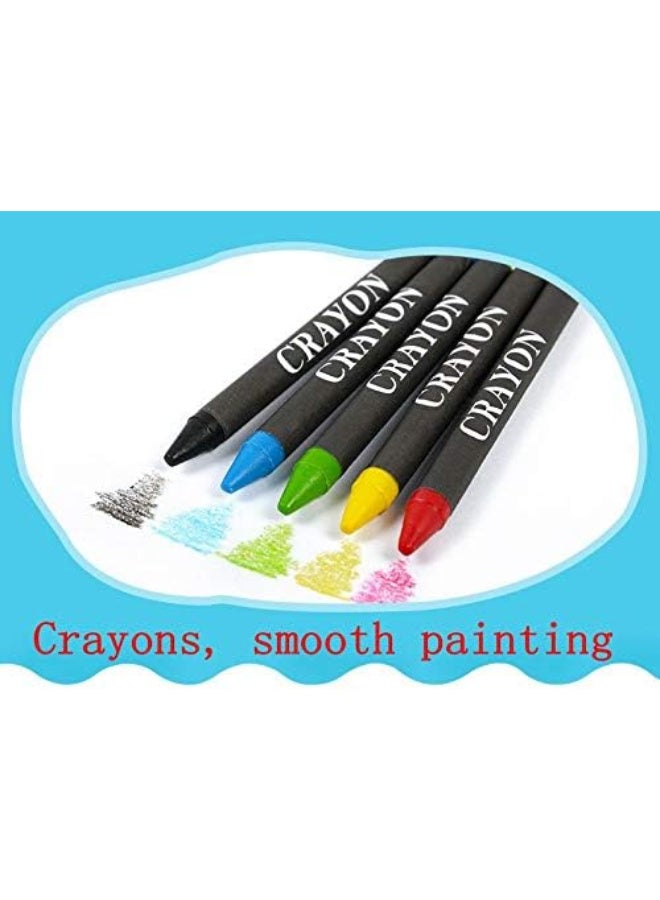 مجموعة تلوين 150 في 1 في صندوق هدايا | مجموعة تلوين محمولة وغير سامة للأطفال - بينك - Image 4