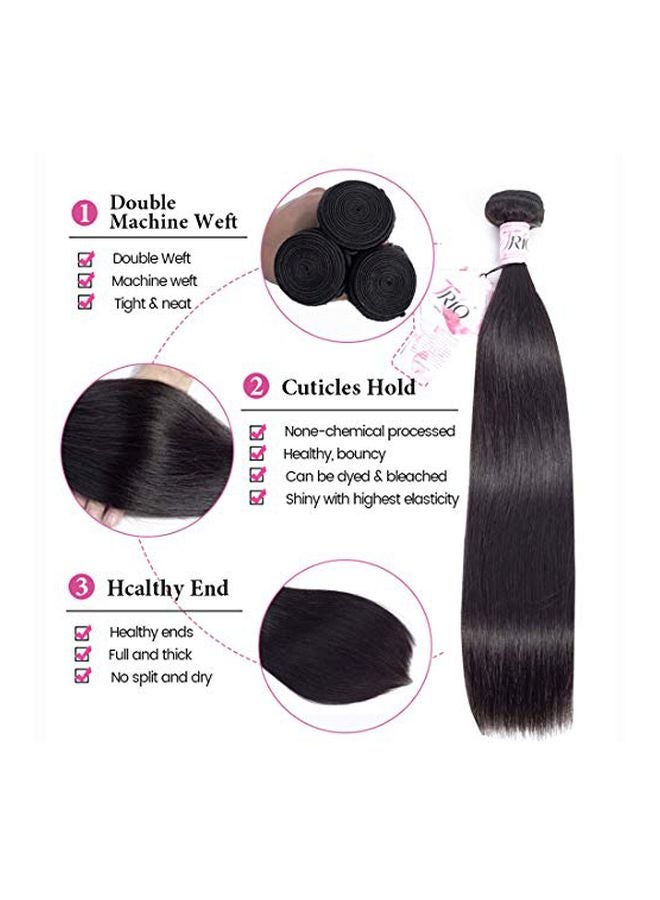 Long And Straight Hair Extension Black 20inch - Image 4