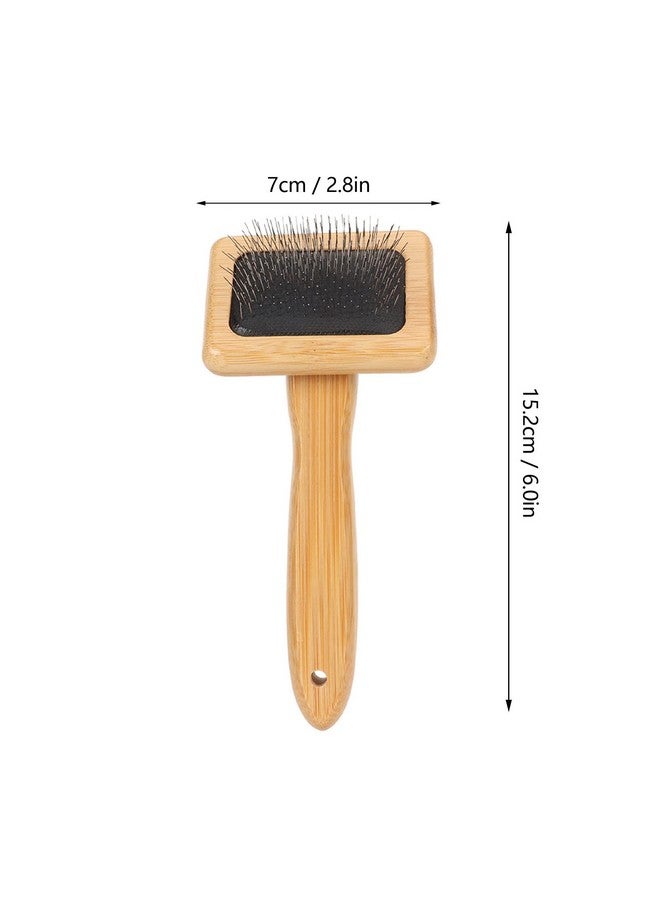 فوكتي فرشاة فوكتي من صوف جلد الغنم، مشط ماكراميه سليكر، فرشاة سليكر للحيوانات الأليفة بمقبض خشبي، لإزالة التساقط والأوساخ، لجميع أنواع الشعر، للقطط والكلاب، ولمحبي العناية بالأقمشة، لجميع الأعمار - Image 5