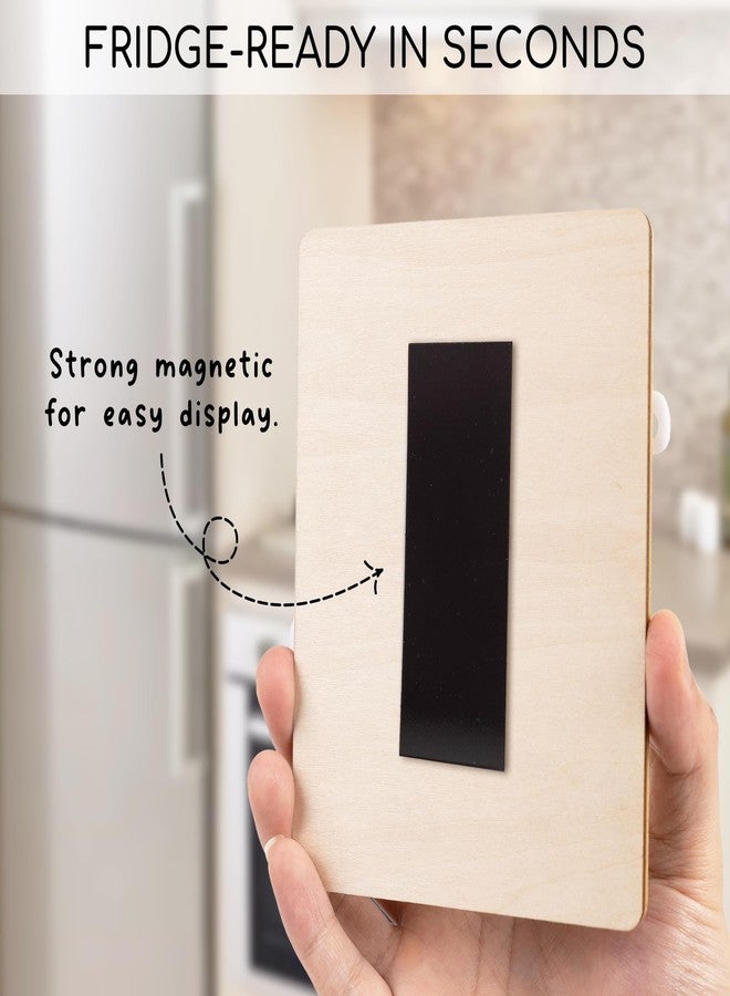 DINIZON Mothers Day Picture Frame With Magnet (Fits Photo 2.5"x3.5"), Wooden Photo Frame For Fridge Mommy And Me, Happy First Mother's Day Gifts From Baby, Kid, Husband, Gift For Mama, Wife, Daughter, New Mom - Image 4