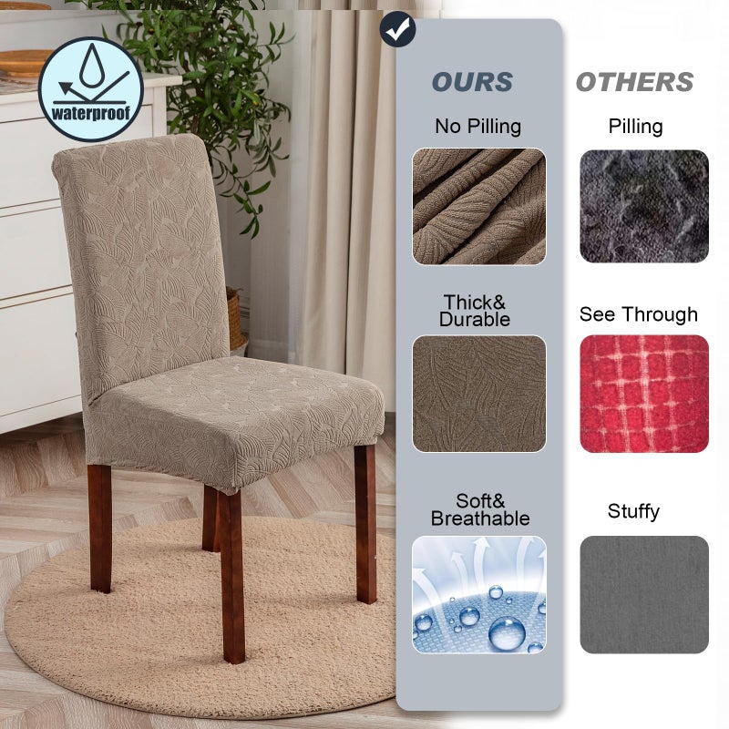 YUEANG Waterproof Dining Chair Covers, Chair Covers for Dining Room Stretch Parsons Chair Slipcover, for Dining Room Kitchen Chair Protector Cover, Removable, Washable - Image 4
