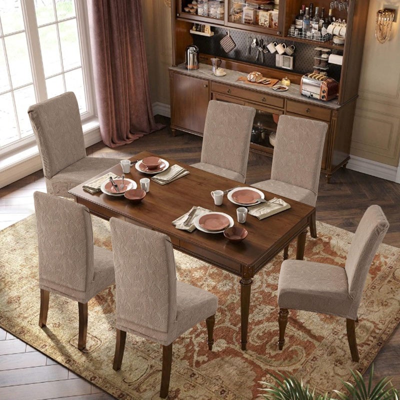 YUEANG Waterproof Dining Chair Covers, Chair Covers for Dining Room Stretch Parsons Chair Slipcover, for Dining Room Kitchen Chair Protector Cover, Removable, Washable - Image 2