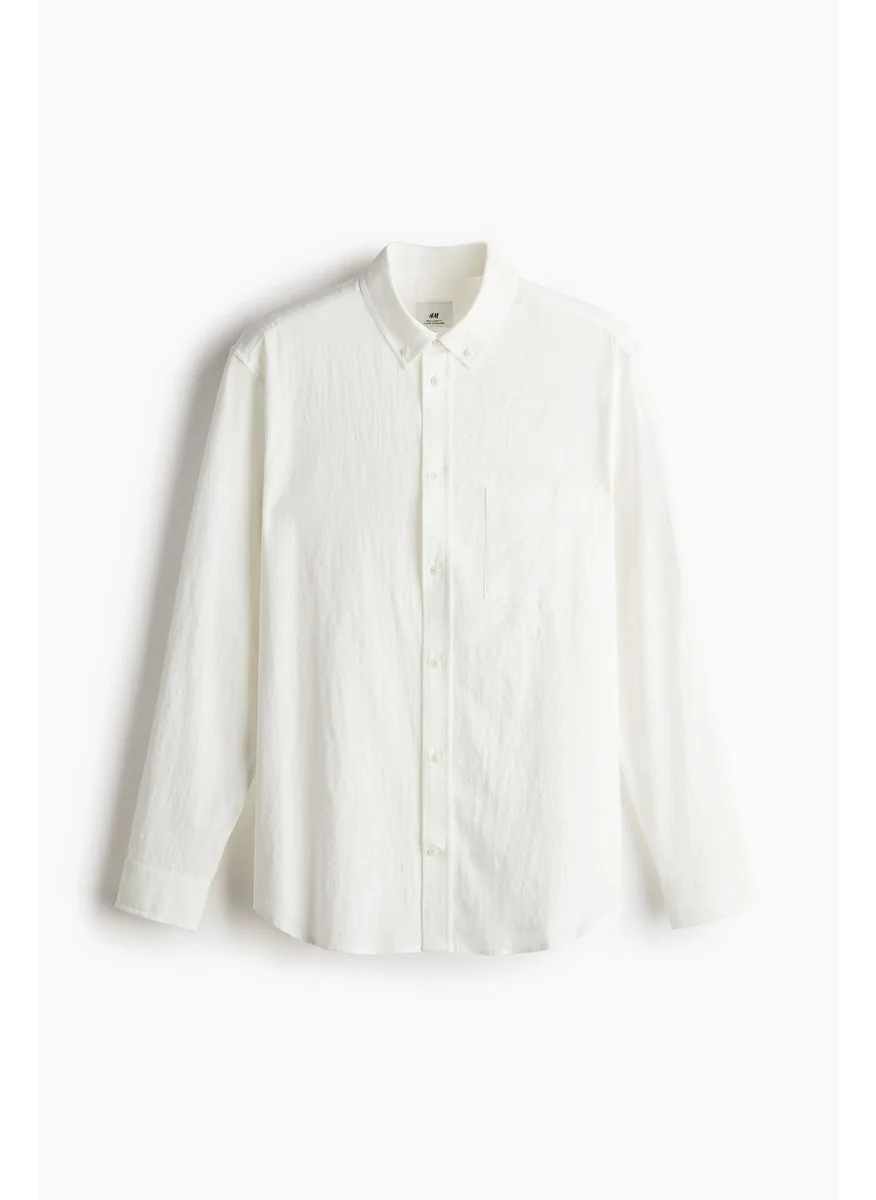 H&M Regular Fit Textured Shirt