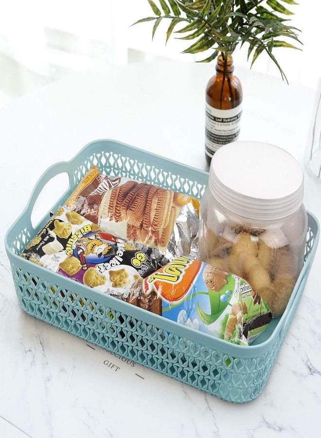 AnnkkyUS Weaving Plastic Baskets, Set of 6 A4 Paper Storage Tray - Image 4